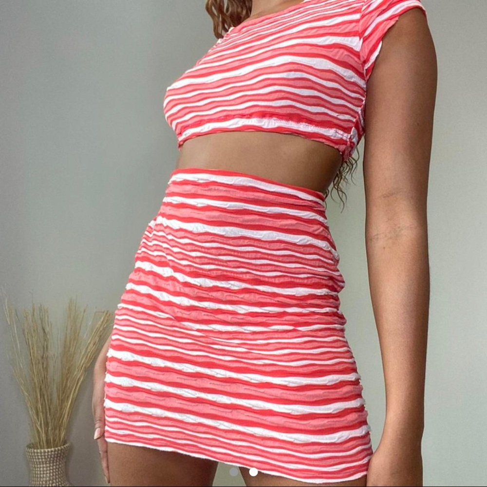 Striped 2pc Skirt Set